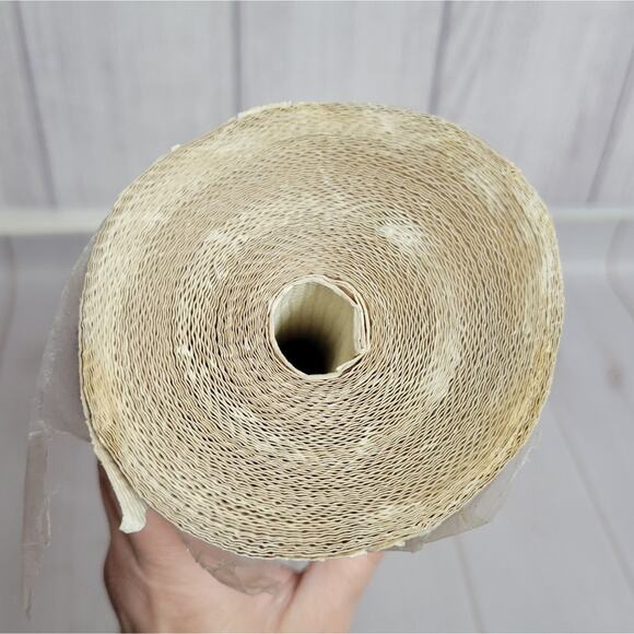 Vintage 60s 70s Deadstock Double Roll Textured Boho Wallcovering Wallpaper - Picture 5 of 10